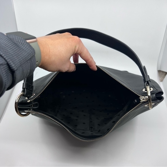 ✨NWT! Kate Spade Kat Shoulder Bag in Black Pebbled Leather. - Picture 4 of 9